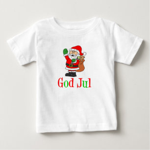 God Jul Swedish Christmas Santa Baby T-Shirt