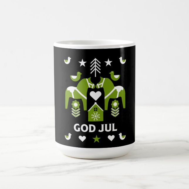 God Jul Swedish Folk Art     Magic Mug (Center)
