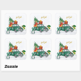 God Jul Swedish Gnomes  Square Sticker