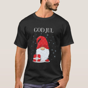 God Jul Swedish Merry Christmas Sweden Tomte Gnome T-Shirt