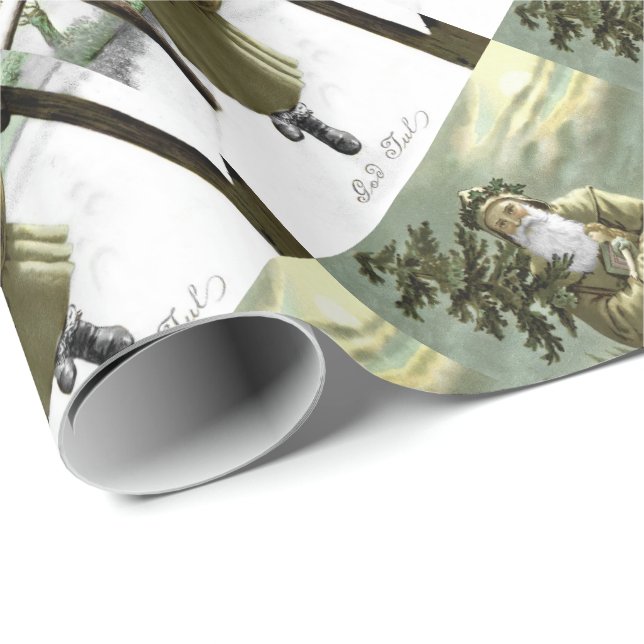 God Jul Swedish Santa Wrapping Paper (Roll Corner)