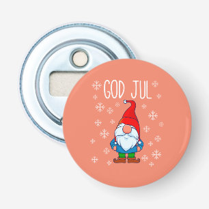 God Jul, Swedish Tomte Gnome, Scandinavian Merry Bottle Opener