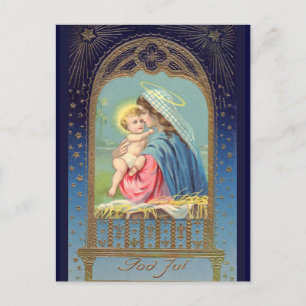 "God Jul" Swedish Vintage Postcard