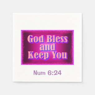 God keep and bless you Customizable Napkin