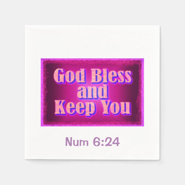 God keep and bless you Customizable Napkin (Front)