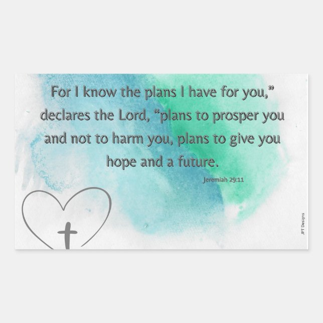God Knows My Plans  Sticker (Front)