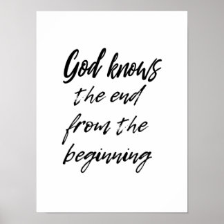 God knows the end - poster