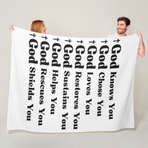 God Knows You, Loves You, Restores & Rescue You Fleece Blanket