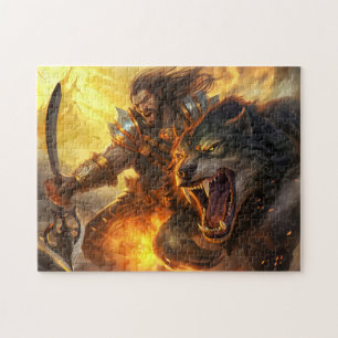 God Loki unchained the Fenris Wolfs Jigsaw Puzzle