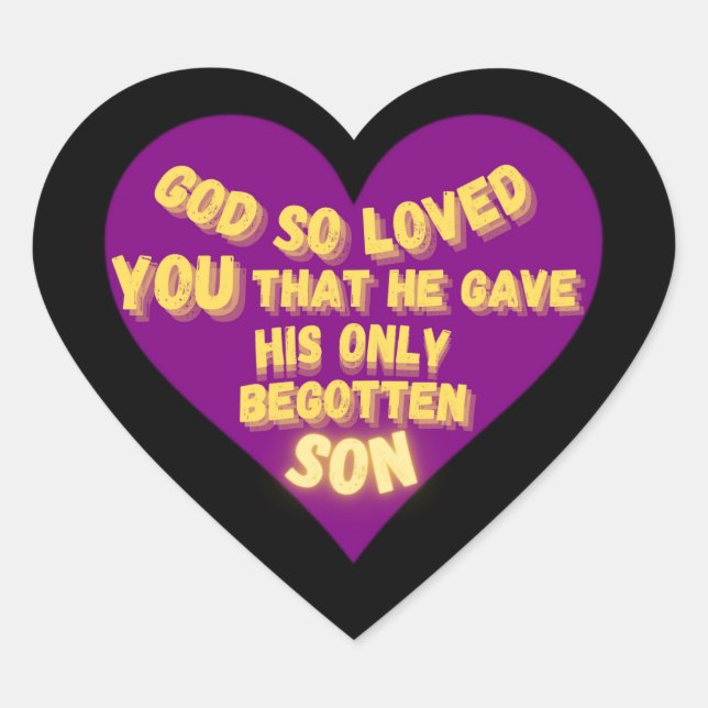 God Loved Heart Sticker  (Front)