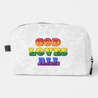 "God Loves All" Gay/LGBTQIA+/Queer Christian Pride Dopp Kit