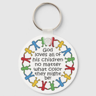 God Loves All Keychain
