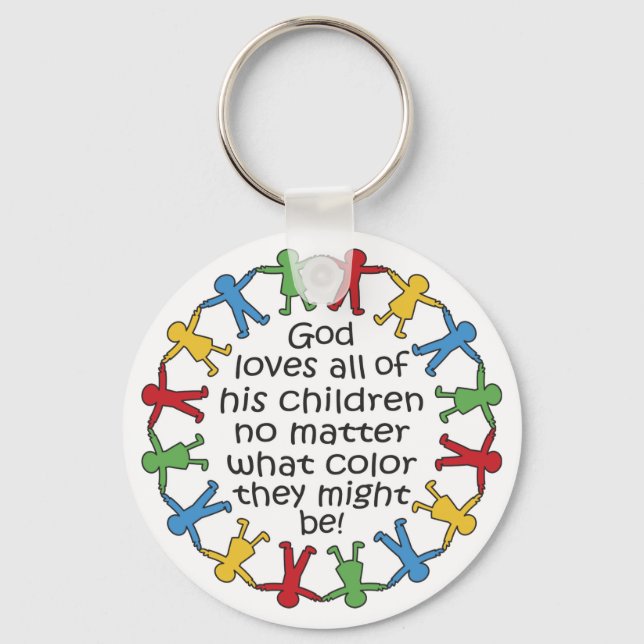 God Loves All Keychain (Front)