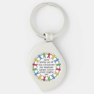God Loves All Keychain