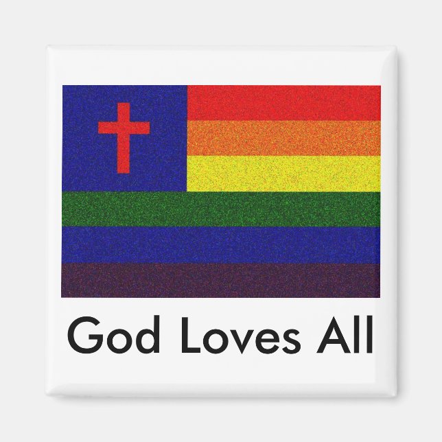 God Loves All Magnet (Front)