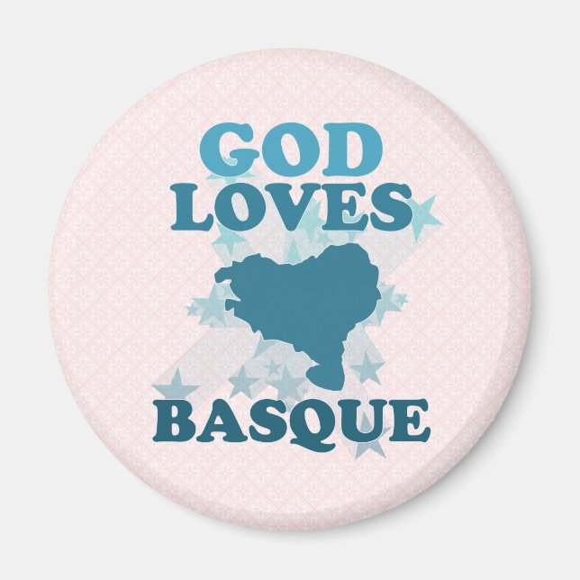 God Loves Basque Magnet (Front)