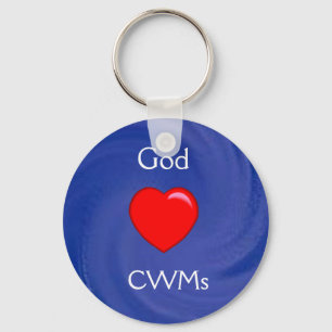 God Loves Christian Working Moms (CWMs) Keychain