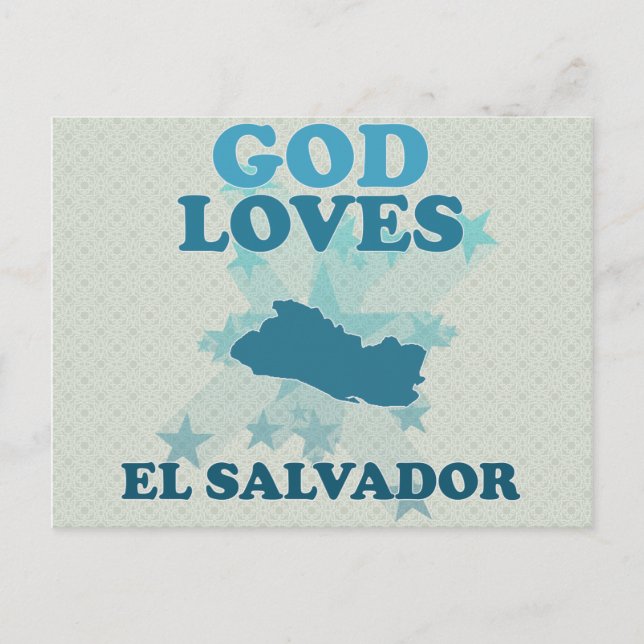 God Loves El Salvador Postcard (Front)
