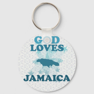 God Loves Jamaica Keychain