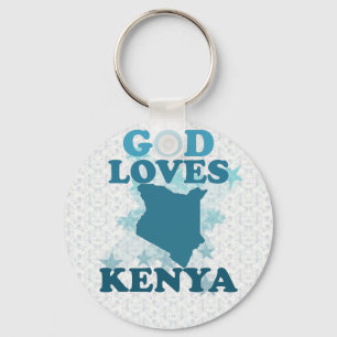 God Loves Kenya Keychain