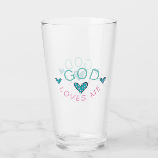 God Loves Me Drinking Glass