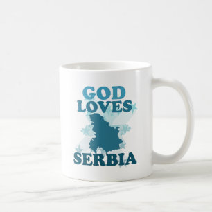 God Loves Serbia Coffee Mug