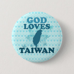 God Loves Taiwan 2 Inch Round Button