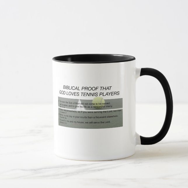 God Loves Tennis Mug (Right)