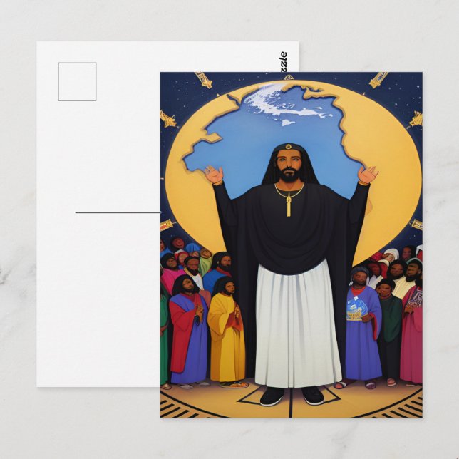 God Loves the World Christian Art Postcard (Front/Back)