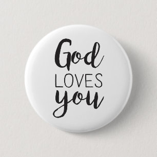 God loves you 2 inch round button
