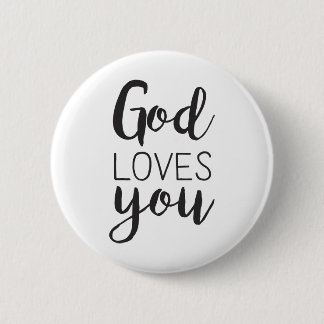 God loves you 2 inch round button
