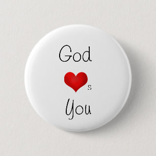 God loves you 2 inch round button