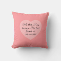 God Loves You Bible Verse Pinkish Red Heart Simple