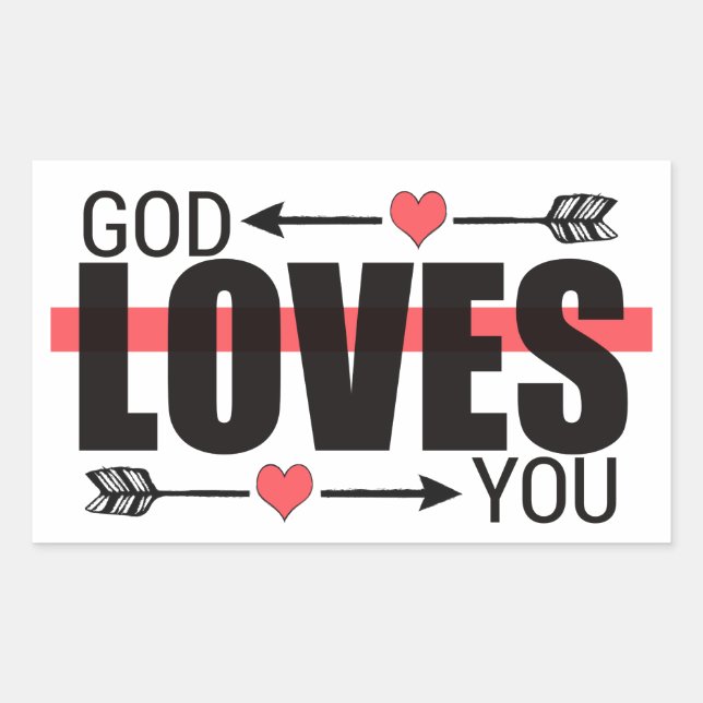God Loves You John 3:16 Sticker (Front)
