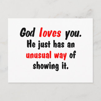 God loves you. postcard