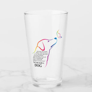 God Made a Dog Glass