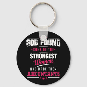 God Made Accountants Hilarious Profession Design Keychain