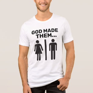 GOD MADE MALE & FEMALE Christian T-Shirts