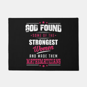 God Made Mathematicians Hilarious Profession Dsgn Doormat