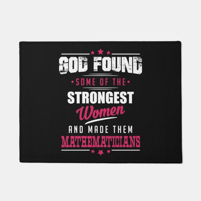 God Made Mathematicians Hilarious Profession Dsgn Doormat (Front)