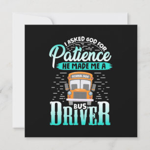 God Made Me A Bus Driver Invitation