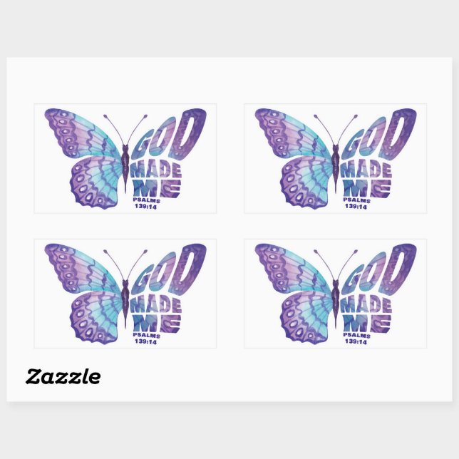 GOD Made Me Psalms 139:14 Women & Girls Christian Sticker (Sheet)