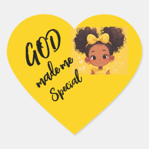 GOD  made me special heart Sticker
