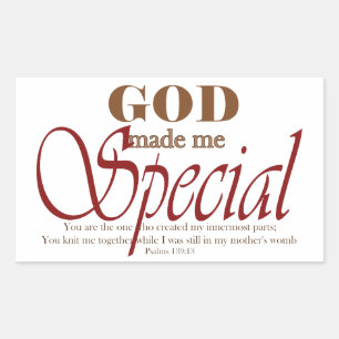 God Made Me Special Sticker
