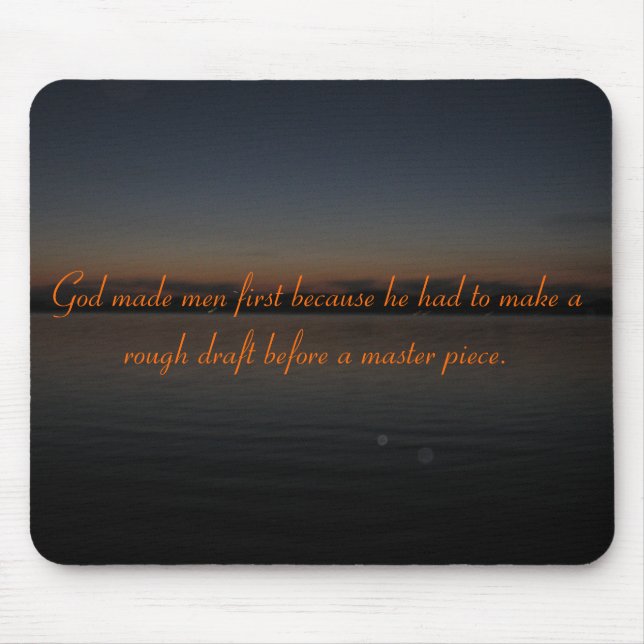 God Made Men First Mouse Pad (Front)
