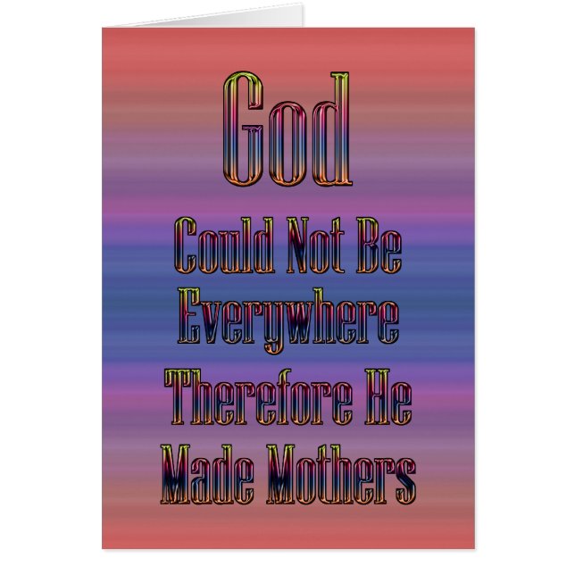 God made Mothers card (Front)