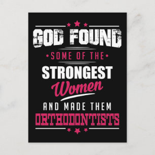 God Made Orthodontists Hilarious Profession Design Postcard