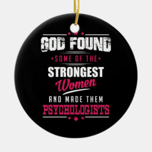 God Made Psychologists Hilarious Profession Design Ceramic Ornament