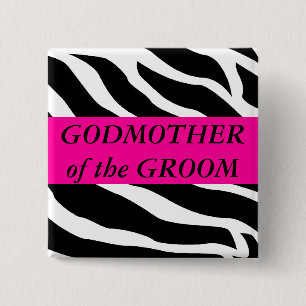 God Mother Of The Groom 2 Inch Square Button