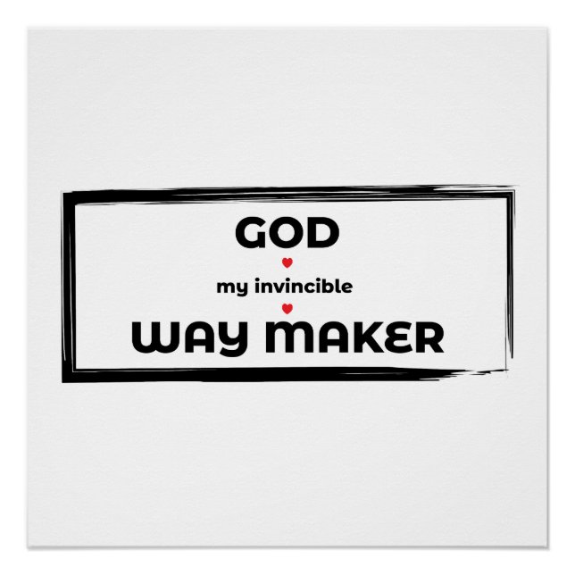 GOD MY INVINCIBLE WAY MAKER POSTER (Front)